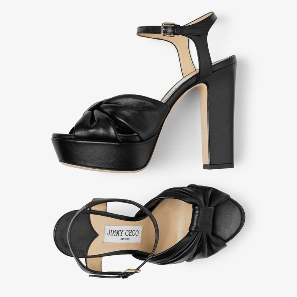 New Jimmy Choo Heloise Nappa Platform Heel